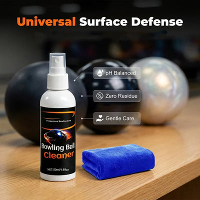 Bowling Ball Cleaner Spray & Microfiber Cloth