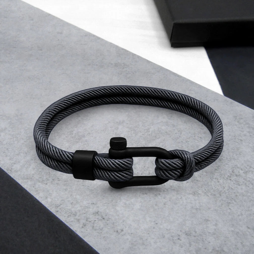 Bracelet Double-Strand Twill Nylon D-Shackle Clasp