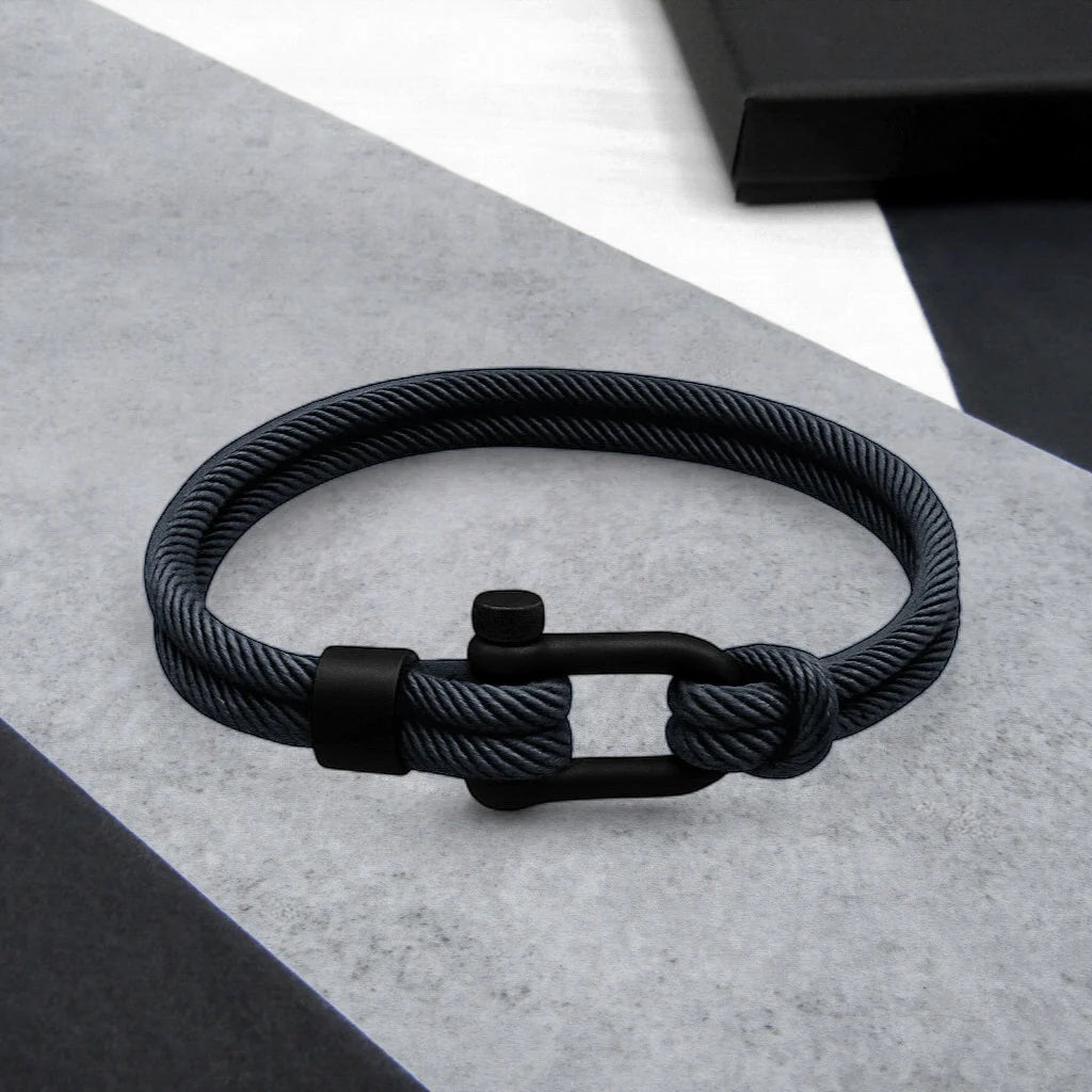 Bracelet Double-Strand Twill Nylon D-Shackle Clasp