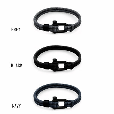 Bracelet Double-Strand Twill Nylon D-Shackle Clasp