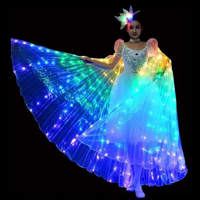 Butterfly Costume Wings Multicolor LED Adjustable Harness