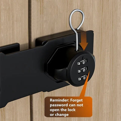 Cabinet Combination Lock Resettable 3-Digit Corrosion-Resistant Zinc Alloy