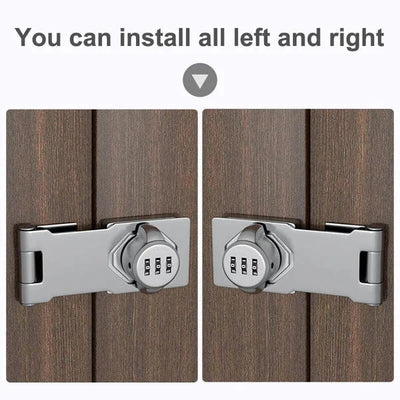 Cabinet Combination Lock Resettable 3-Digit Corrosion-Resistant Zinc Alloy