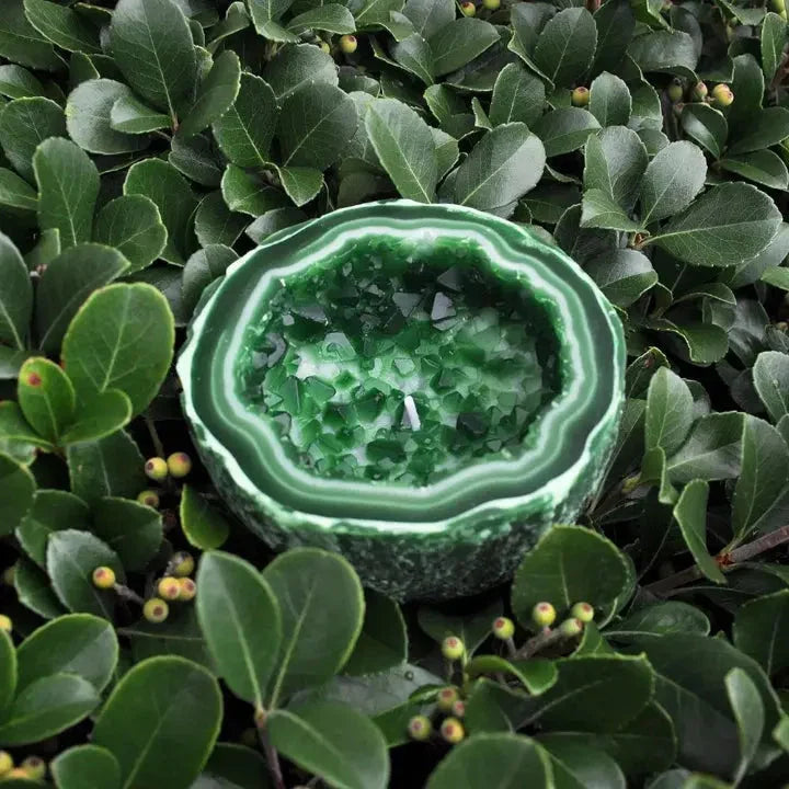 Candle Crystal Geode Bowl Natural Wax & Even Flame