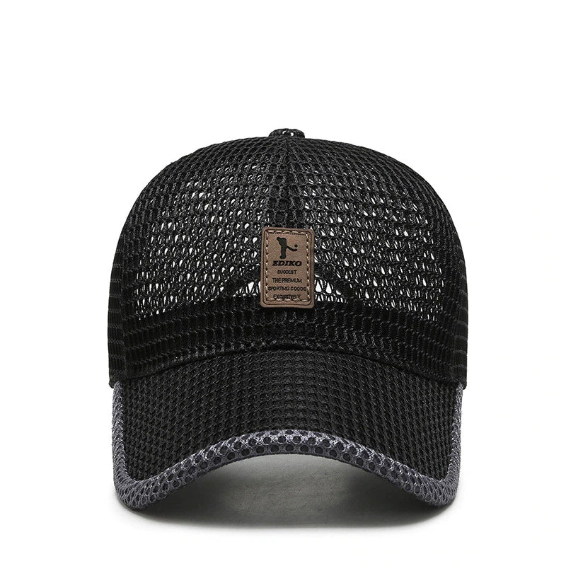 Cap Full Mesh Breathable Stepless Snapback Deep Visor