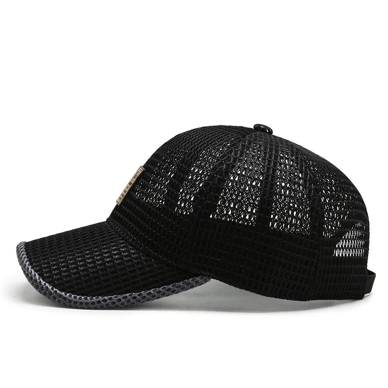 Cap Full Mesh Breathable Stepless Snapback Deep Visor