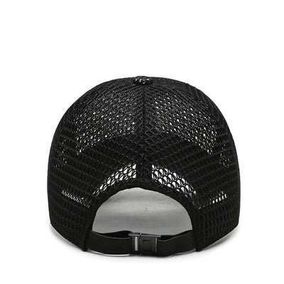 Cap Full Mesh Breathable Stepless Snapback Deep Visor