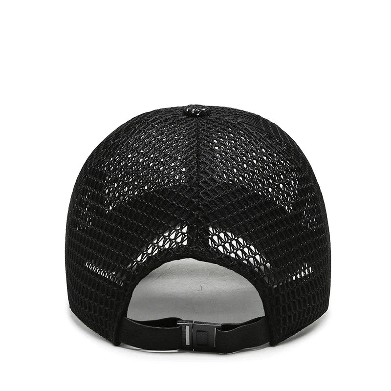 Cap Full Mesh Breathable Stepless Snapback Deep Visor