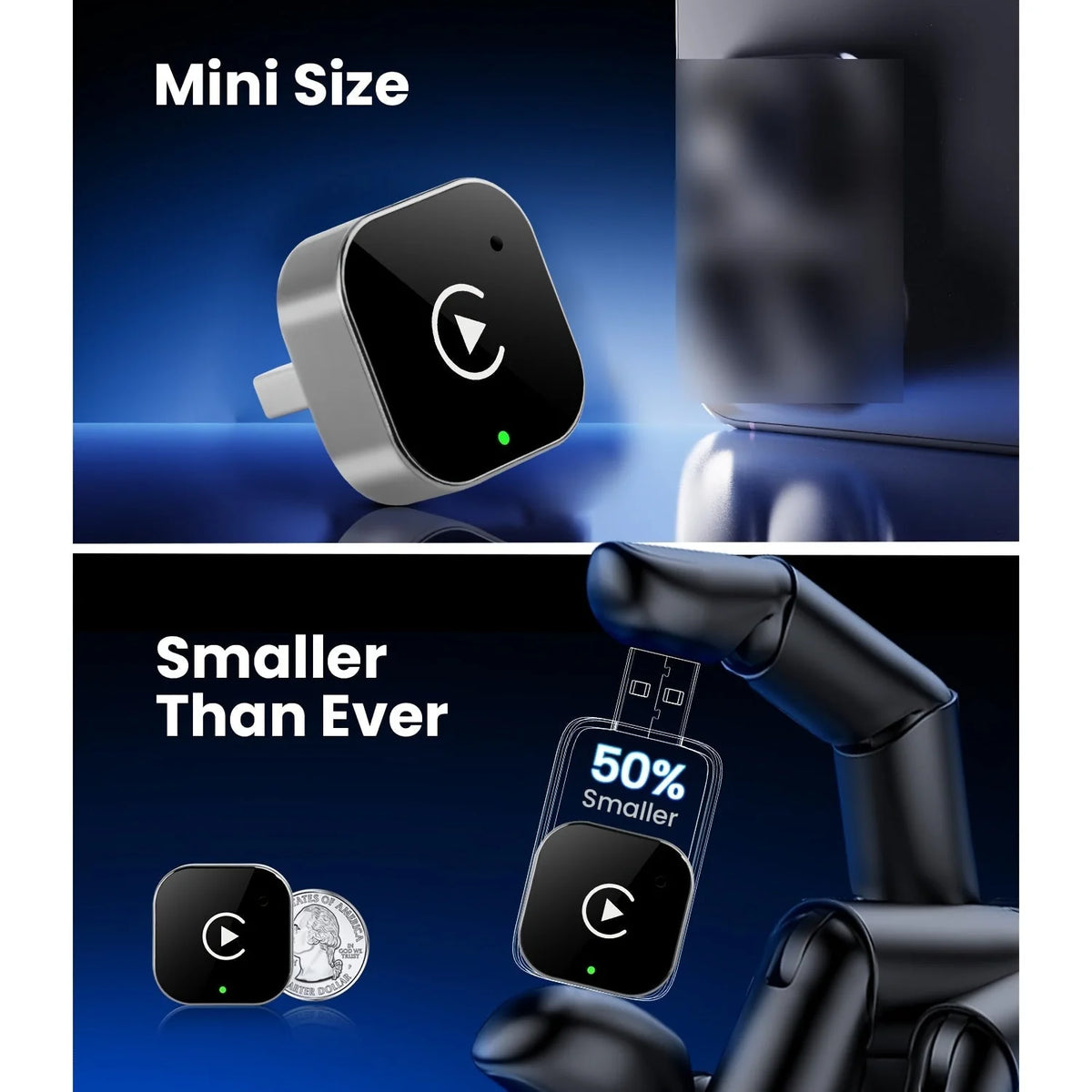 Car Adapter Wireless Plug & Play Auto Pairing