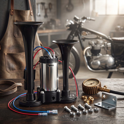 Car Air Horn Dual 130 dB Auto-Refill Compressor