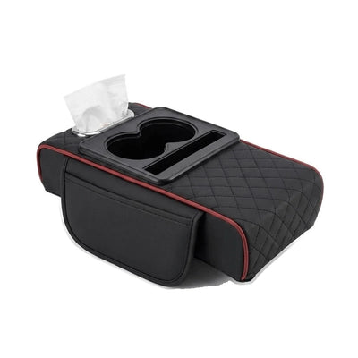 Car Armrest Organizer Memory Foam Padded Cup Holder
