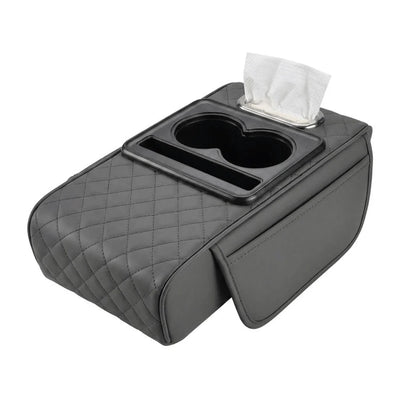 Car Armrest Organizer Memory Foam Padded Cup Holder