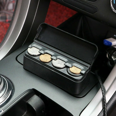 Car Coin Holder Snap Closure Quick-Release Compact Design