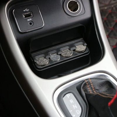 Car Coin Holder Snap Closure Quick-Release Compact Design