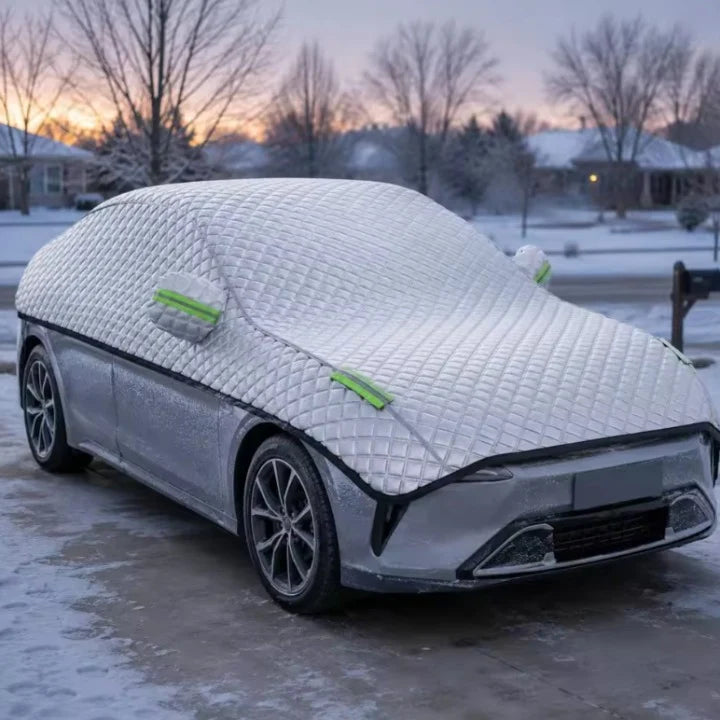 Car Cover PEVA Winter Protection 10 Elastic Straps