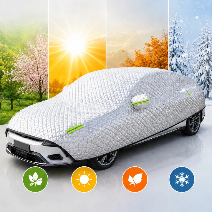 Car Cover PEVA Winter Protection 10 Elastic Straps