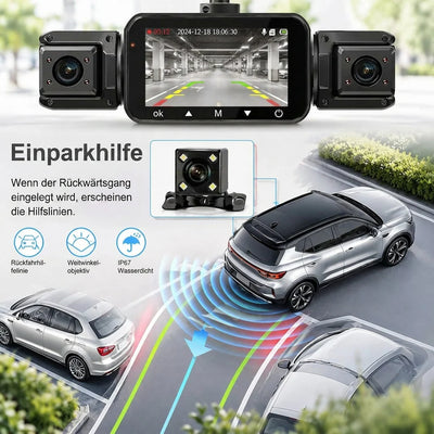 Car Dash Camera 4-Channel 1920P Night Vision