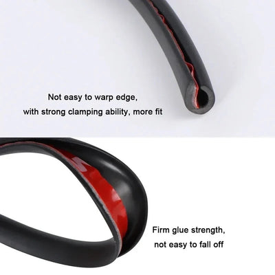 Car Door Edge Protector Trim-To-Fit Weather-Resistant Tool-Free Installation