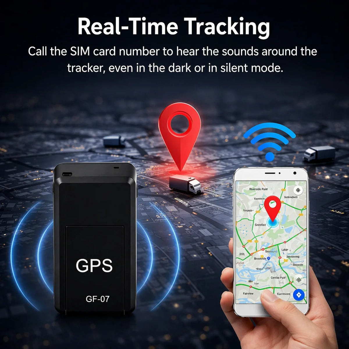 Car GPS Tracker Dual Magnetic Real Time No Subscription