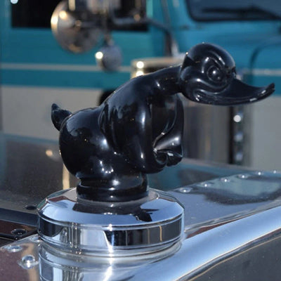 Car Grille Emblem Duck Design Chrome-Plated Pin Mount