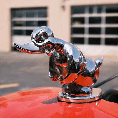 Car Grille Emblem Duck Design Chrome-Plated Pin Mount