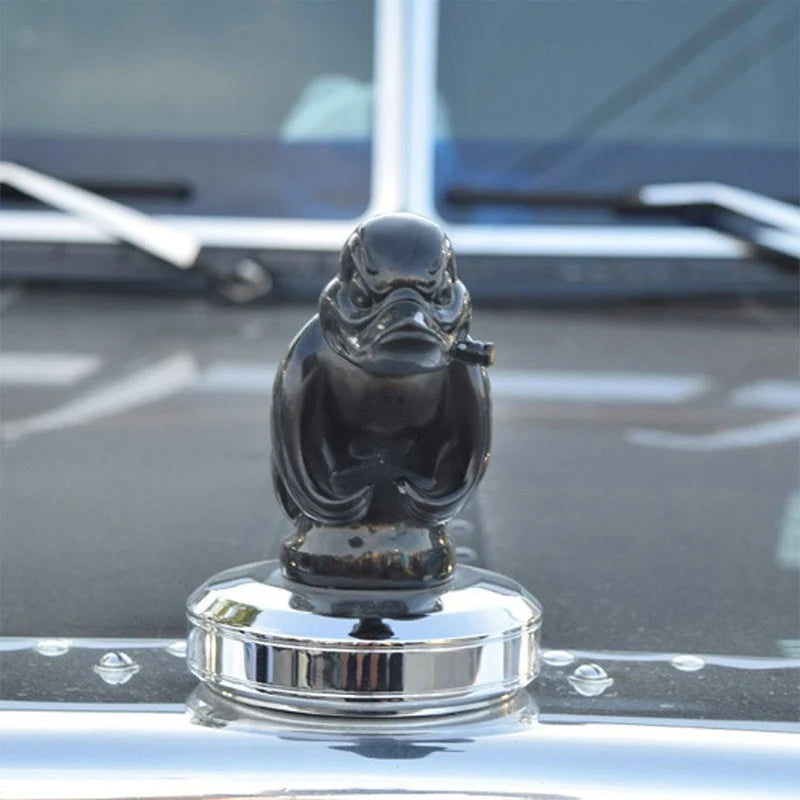 Car Grille Emblem Duck Design Chrome-Plated Pin Mount
