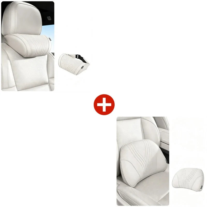 Car Neck Pillow Ergonomic Contour Adjustable Strap