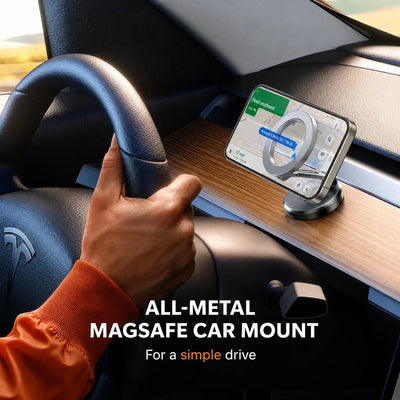 Car Phone Mount Magnetic Hold 360° Rotatable Foldable Arm