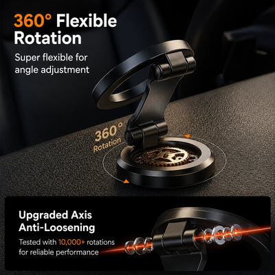 Car Phone Mount Magnetic Hold 360° Rotatable Foldable Arm