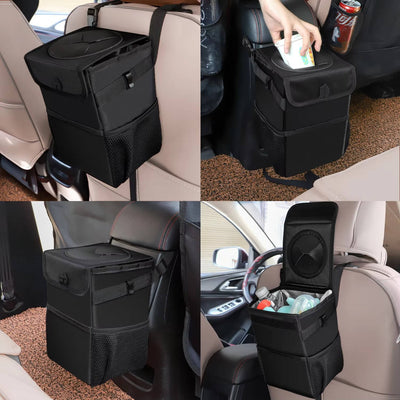 Car Trash Can Waterproof Lining & Concealing Lid