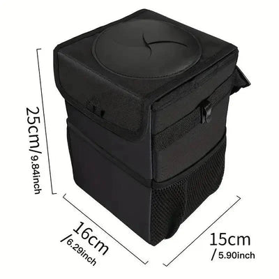 Car Trash Can Waterproof Lining & Concealing Lid