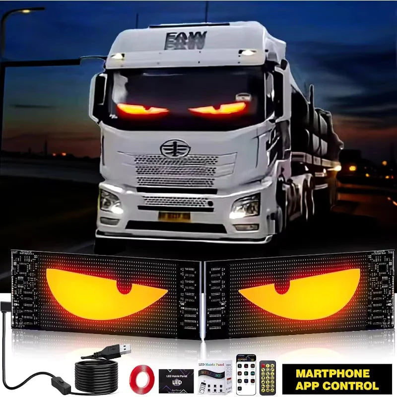 Car Windshield LED Display RGB App & Remote Control