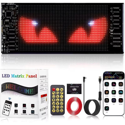 Car Windshield LED Display RGB App & Remote Control