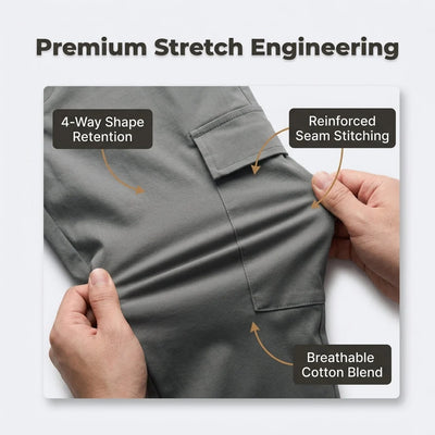 Cargo Jeans Slim Stretch Fit Six Pockets