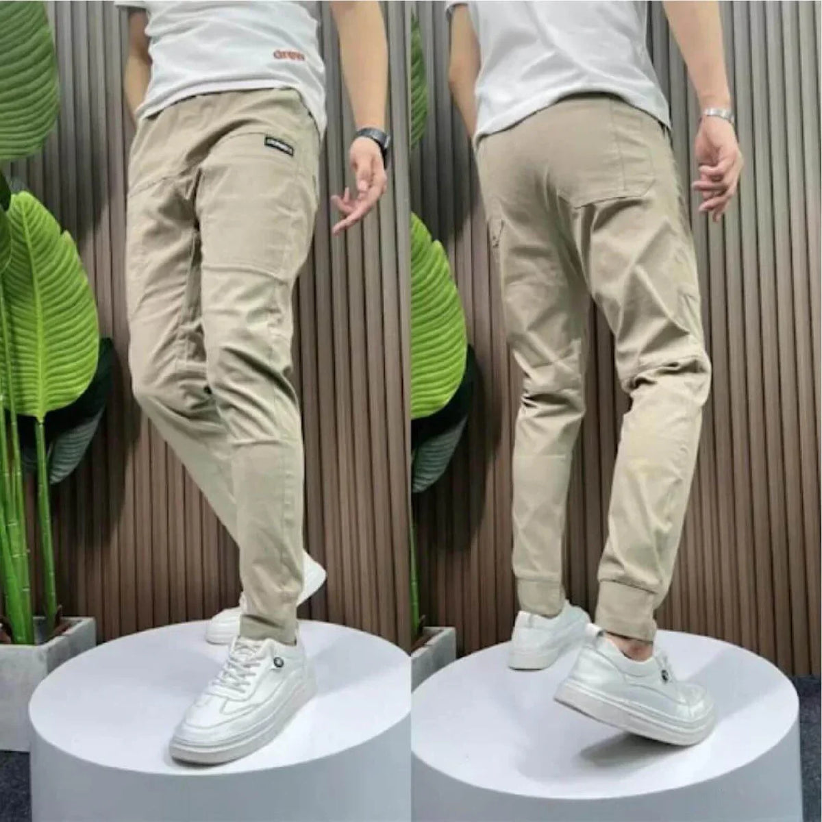 Cargo Jeans Slim Stretch Fit Six Pockets