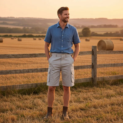Cargo Shorts Lightweight Breathable Polyester Multiple Pockets