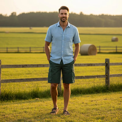 Cargo Shorts Lightweight Breathable Polyester Multiple Pockets