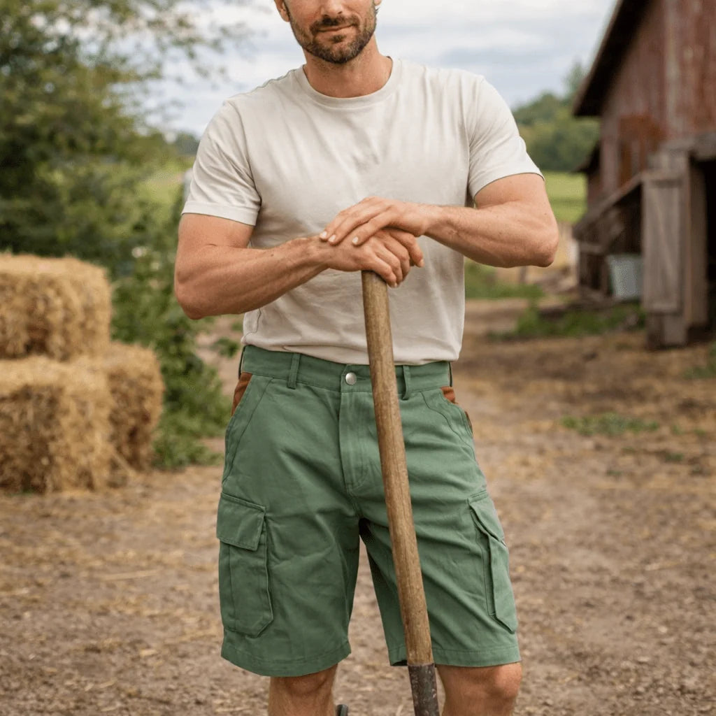 Cargo Shorts Lightweight Breathable Polyester Multiple Pockets
