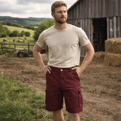 Cargo Shorts Lightweight Breathable Polyester Multiple Pockets