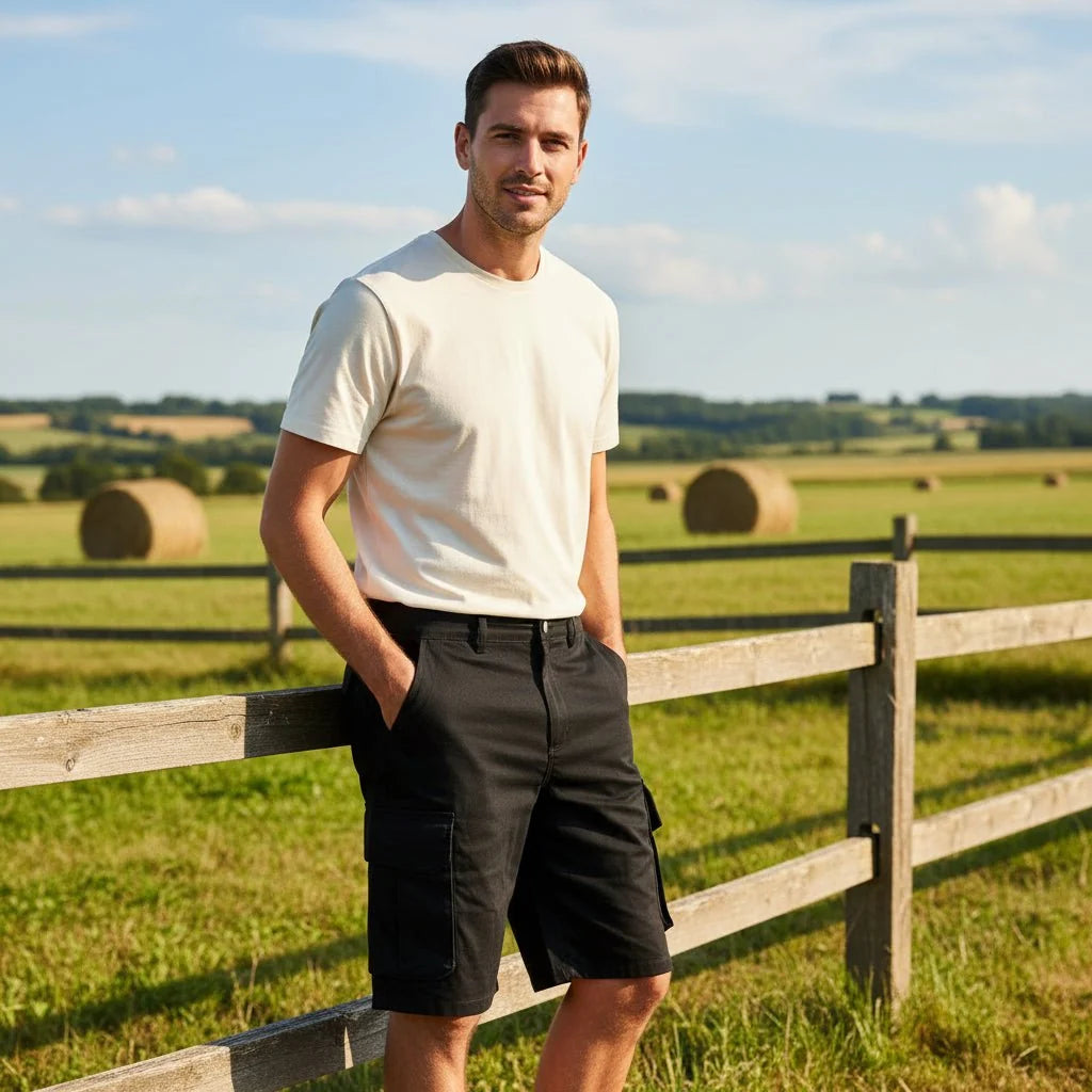 Cargo Shorts Lightweight Breathable Polyester Multiple Pockets