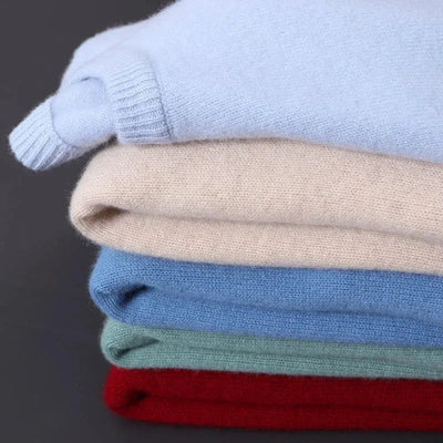 Cashmere Sweater Crew Neck Straight Cut Lightweight