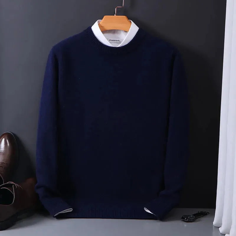 Cashmere Sweater Crew Neck Straight Cut Lightweight