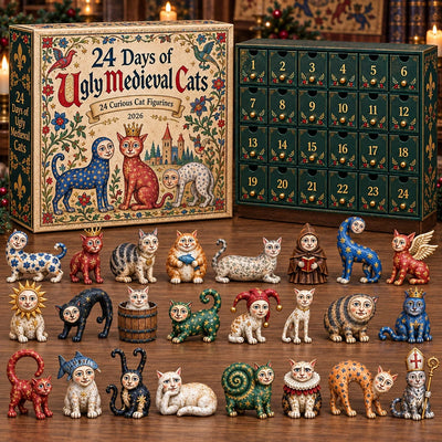 Cat Advent Calendar 24 Acrylic Medieval Ornaments