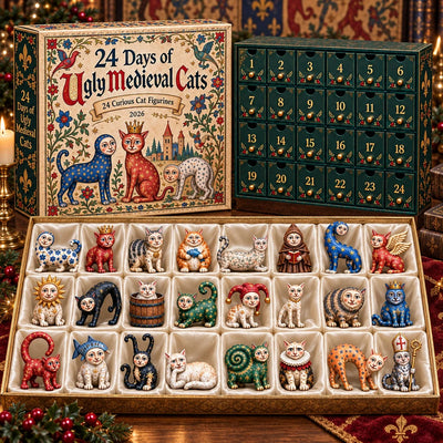 Cat Advent Calendar 24 Acrylic Medieval Ornaments