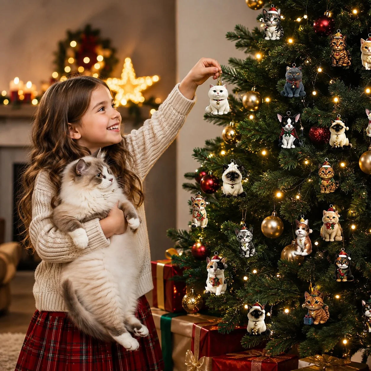 Cat Advent Calendar 24 Plastic Figurines Reusable