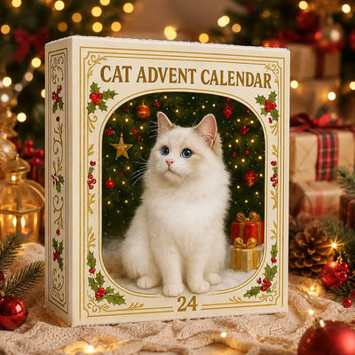 Cat Advent Calendar 24 Plastic Figurines Reusable