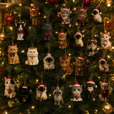 Cat Advent Calendar 24 Plastic Figurines Reusable