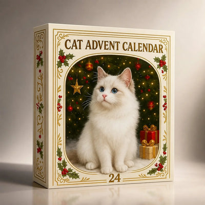 Cat Advent Calendar 24 Plastic Figurines Reusable