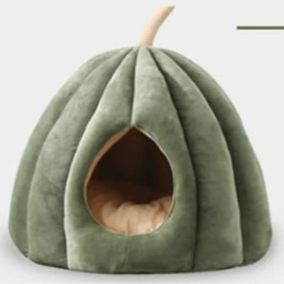 Cat Bed Pumpkin Shape Heat Retaining Washable