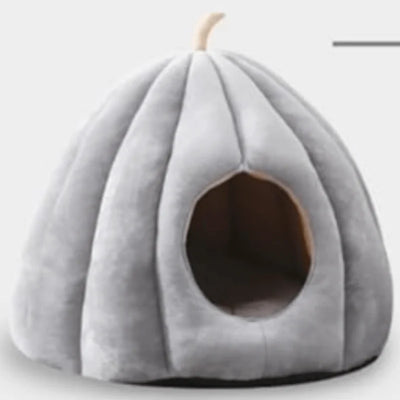 Cat Bed Pumpkin Shape Heat Retaining Washable